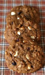 Gluten-free Pumpkin Oatmeal Cranberry White Chocolate Chip Cookies Recipe. These get more flavorful as the days go on even!