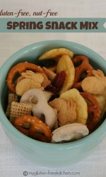 Spring Snack Mix {Gluten-free, nut-free} - This is a fun snack mix that is safe for kids to bring to school.