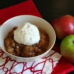 Family Favorite Gluten-free Apple Crisp with Vanilla Ice Cream