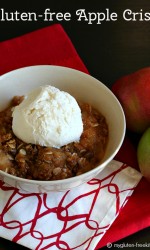 Family Favorite Gluten-free Apple Crisp with Vanilla Ice Cream