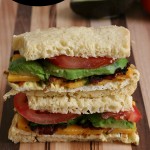 Gluten-free Avocado Bacon and Egg Sandwich