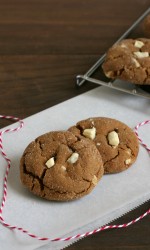 Gluten-free White Chocolate Chunk Gingerbread Cookies Recipe - Great for gift giving!