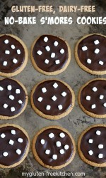 Gluten-free Dairy-free No-Bake S'mores Cookies Recipe. Easy and perfect for cookie exchanges or class parties!