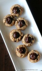 Peanut Butter Chocolate Chip Cookie Cups. Gluten-free and dairy-free recipe! Perfect for cookie trays and gifts!