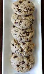 Gluten-free Peanut Butter Oatmeal Chocolate Chip Cookie Recipe. It's a low FODMAP diet friendly cookie too!