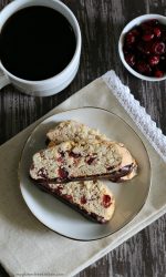 Chocolate Dipped Gluten-free Almond Cranberry Biscotti