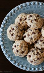Gluten-free Banana Oatmeal Chocolate Chip Cookies. Recipe includes tips for making these free of top 8 allergens plus more if needed!