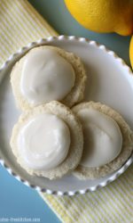 Gluten-free Iced Lemon Cookies. Dairy-free too! Easy recipe for delicate cookies with a very lemony icing.