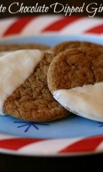 White Chocolate Dipped Gingersnaps {Gluten-free}