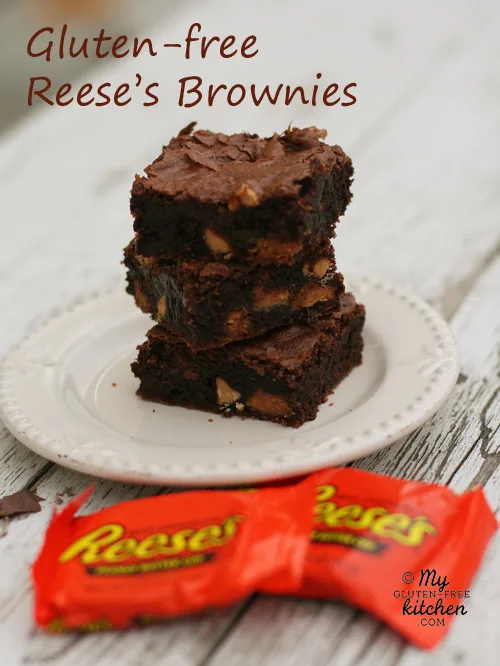 Reeses Brownies {Gluten-free}