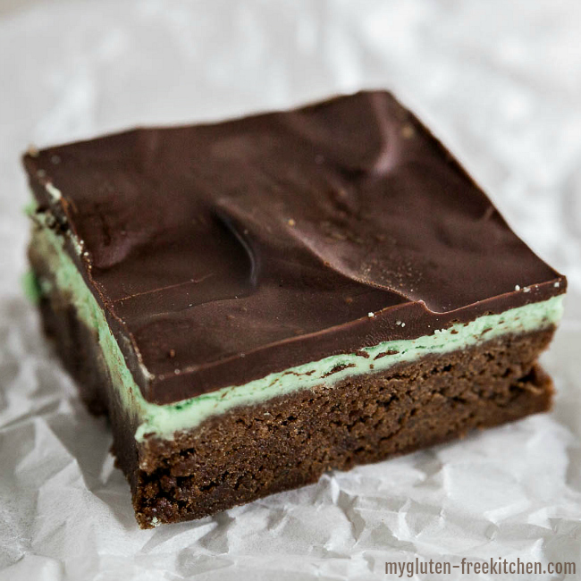 Layered Gluten-free Mint Chocolate Brownie