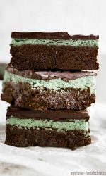 Stack of Gluten-free Mint Chocolate Brownies