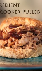 4 ingredient Slow Cooker Pulled Pork {Gluten-free too!}