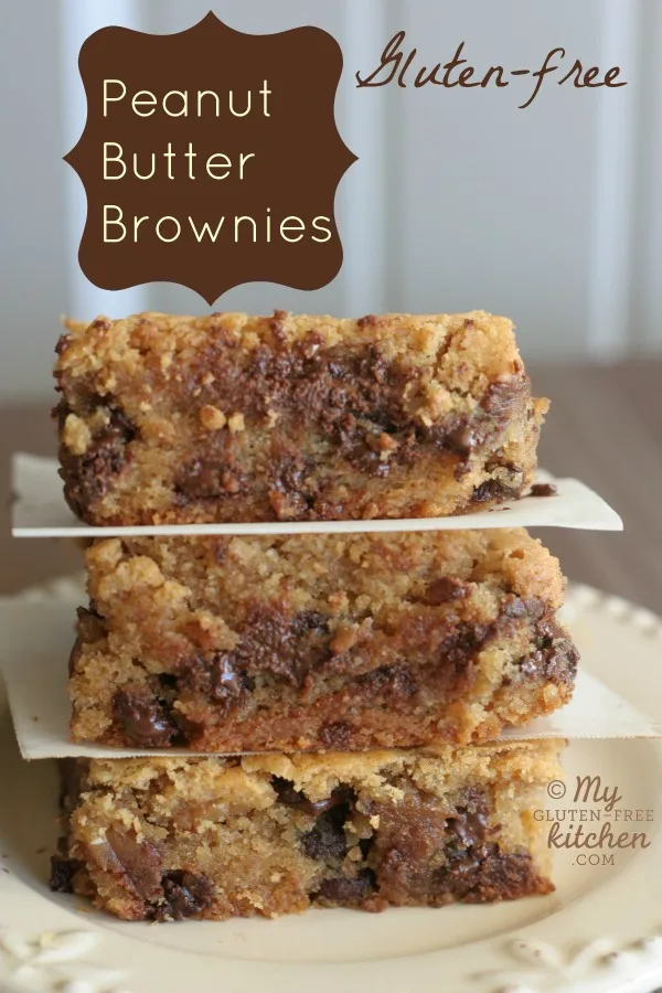 Peanut Butter Brownies {Gluten-free}