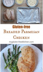 Gluten-free Breaded Parmesan Chicken - This baked chicken is a family favorite meal.