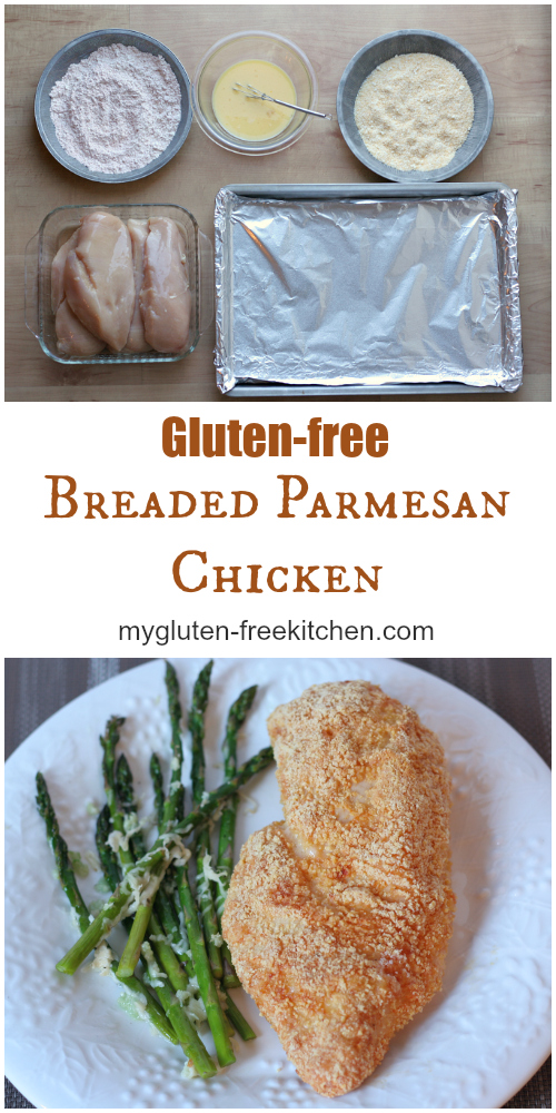 Gluten-free Breaded Parmesan Chicken - This baked chicken is a family favorite meal.