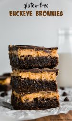 Stack of 3 Gluten-free Buckeye Brownies