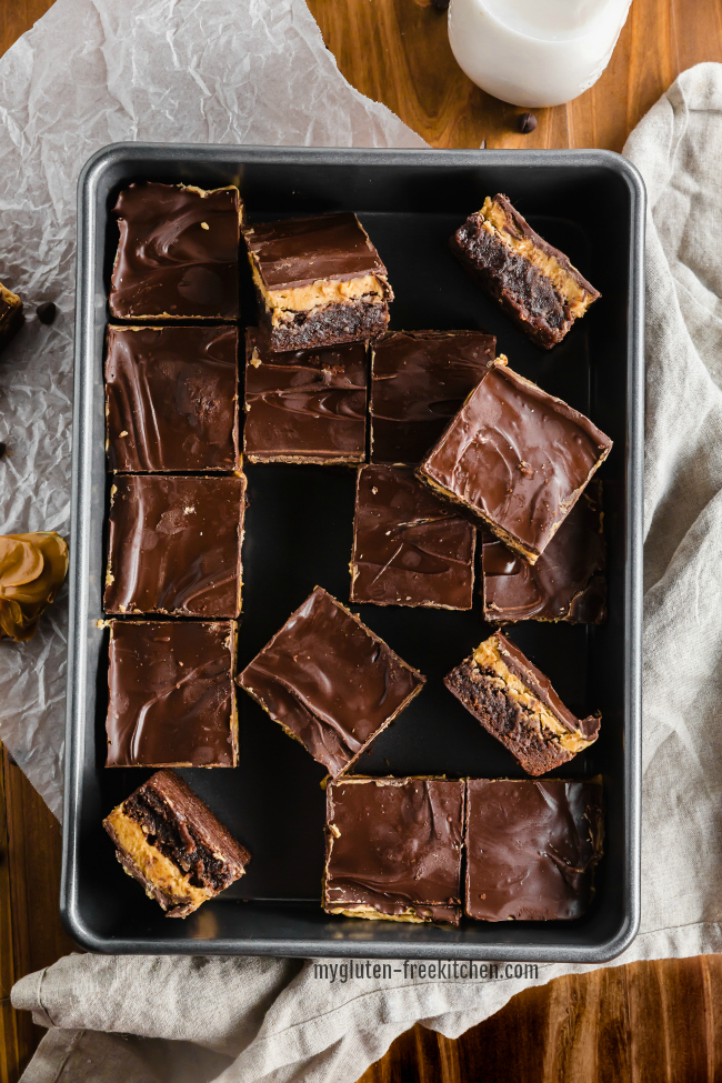 Gluten-free Buckeye Brownies Pan