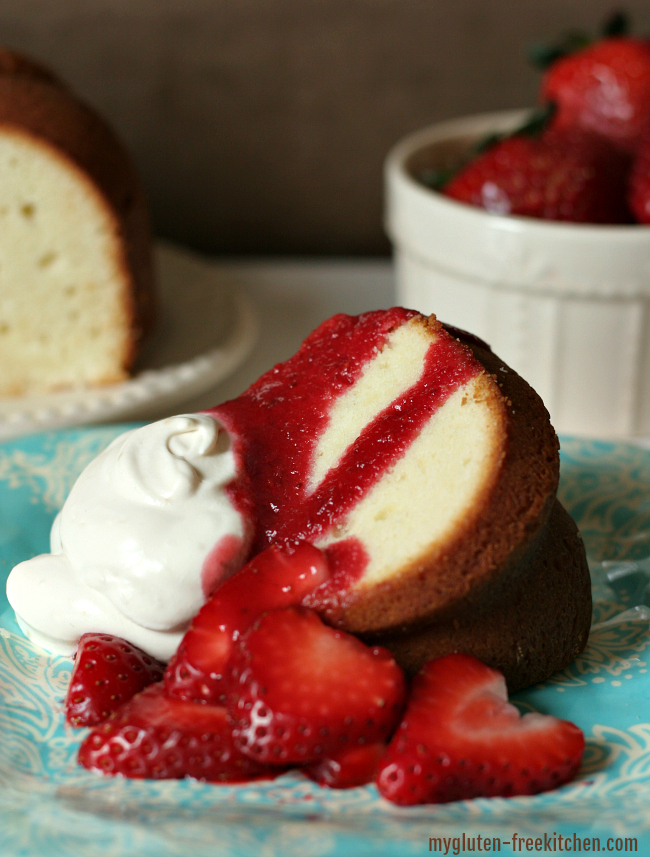 Gluten-free Pound Cake with berries