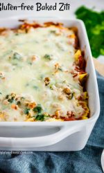 Pan of Cheesy Gluten-free Baked Ziti