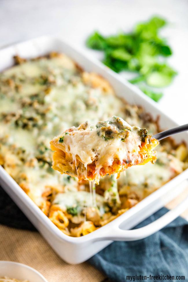 Gluten free pasta baked ziti