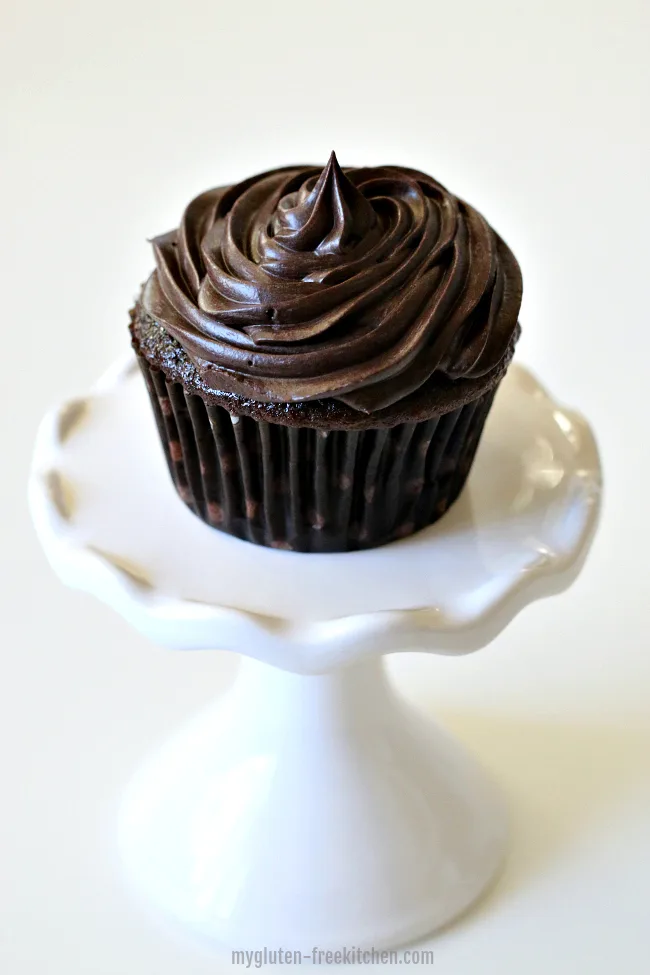 Gluten-free Chocolate Cupcake with Fudge Frosting