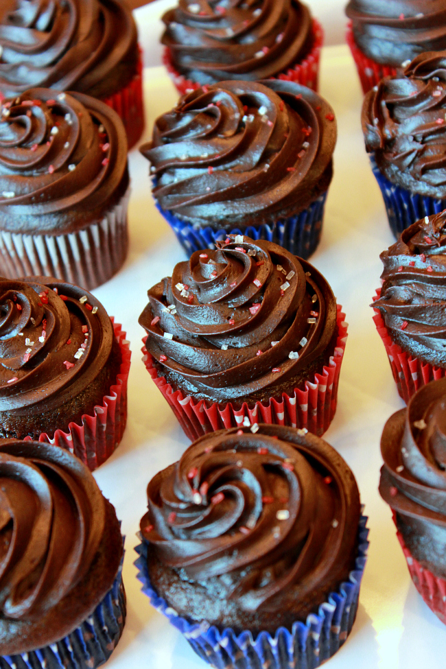 Gluten-free Chocolate Cupcakes recipe with fudge frosting