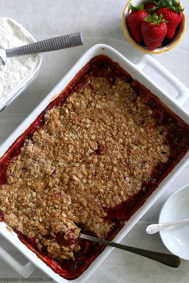 Gluten-free Strawberry Rhubarb Crisp Recipe