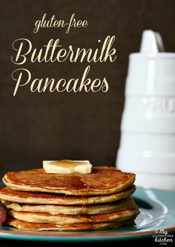 Gluten-free Buttermilk Pancakes - made with almond flour and millet! These are amazing!