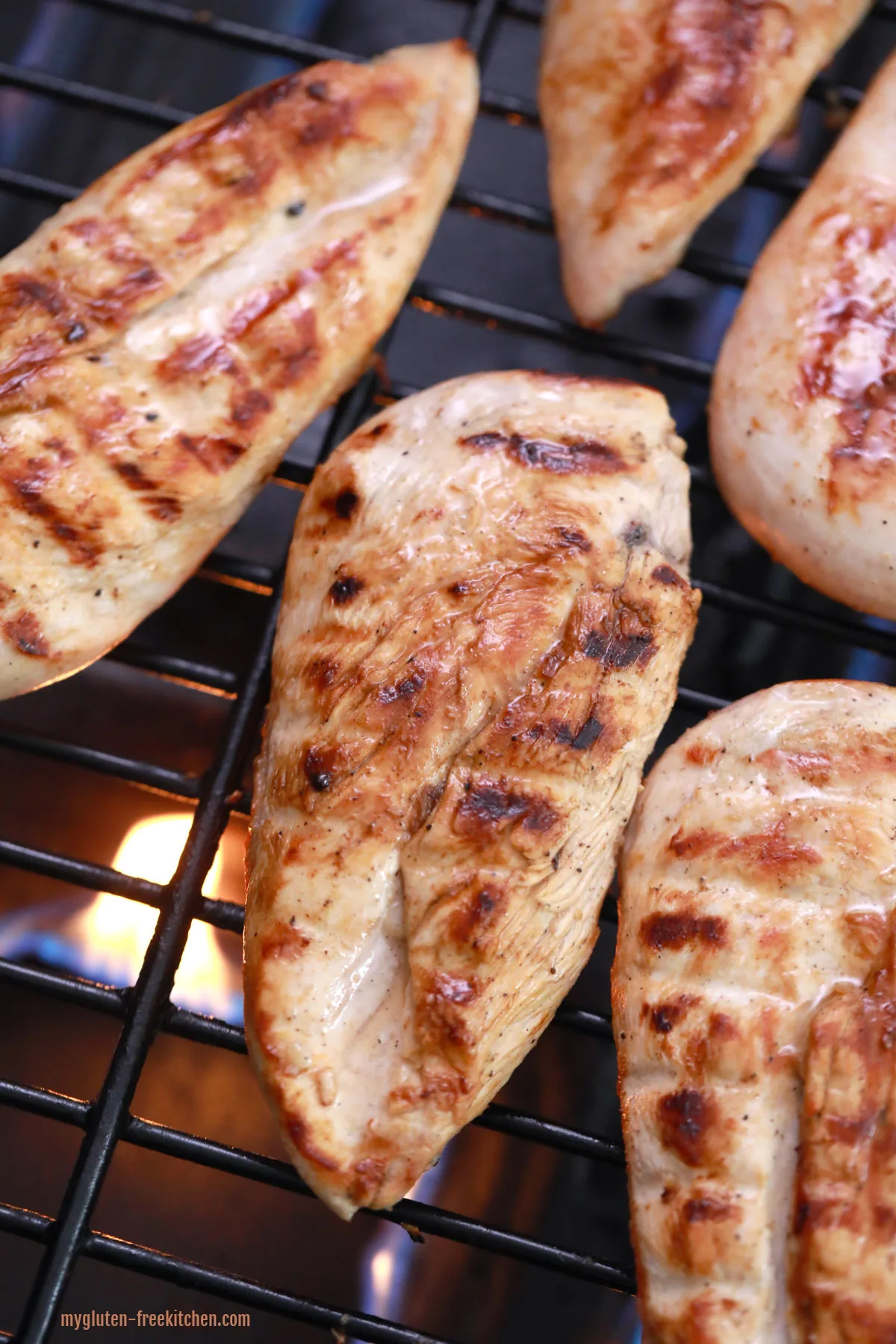 Grilled Lemon Chicken on grill