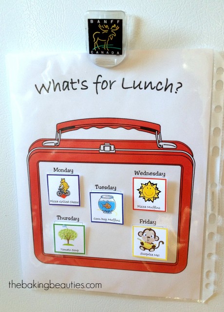 Free Printable Lunch Planner from The Baking Beauties