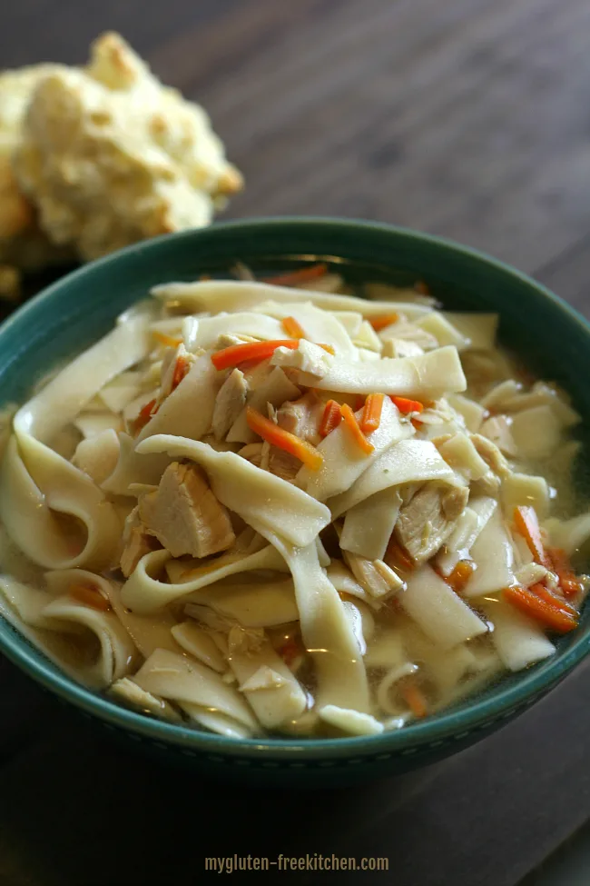 Gluten-free Chicken Noodle Soup in Slow Cooker