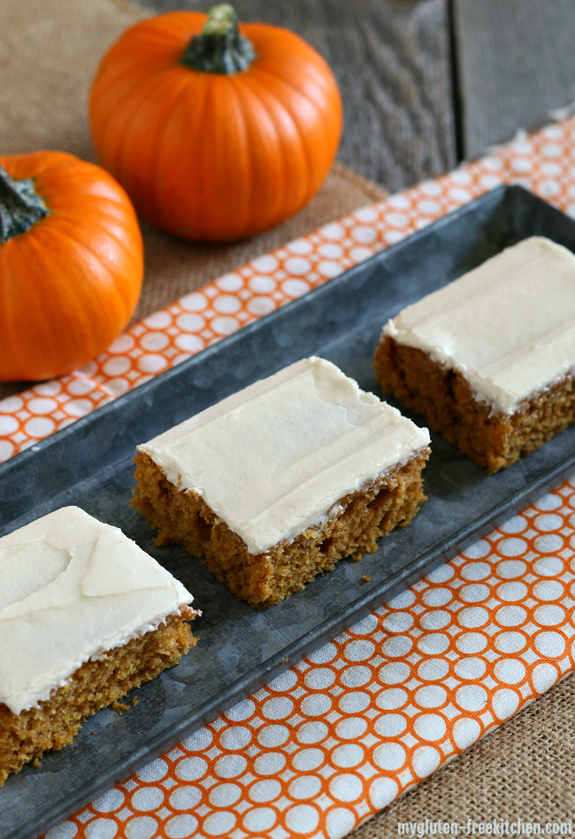 Gluten-free Cake-like Pumpkin Bars