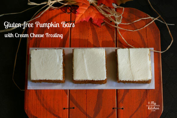 Gluten-free Pumpkin Bars with Cream Cheese Frosting