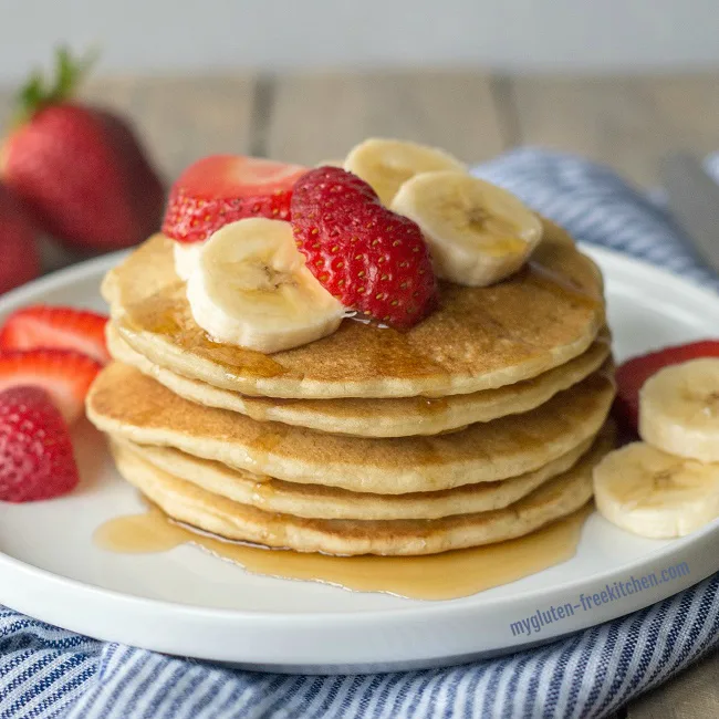 Gluten-free Buttermilk Pancake Stack. This is my family's favorite gluten-free buttermilk pancake recipe! 