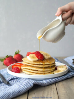 Gluten-free Buttermilk Pancakes. Easy recipe and so delicious!