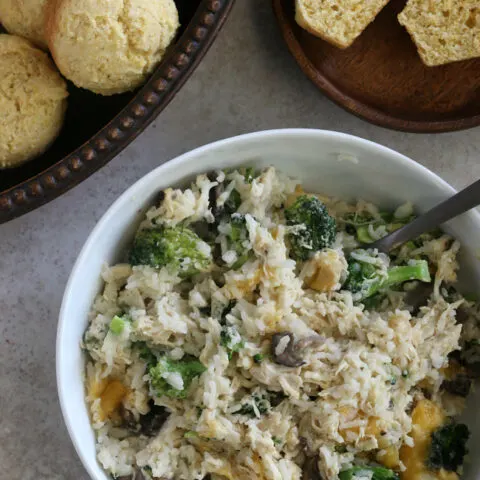 Gluten free Chicken Rice Broccoli Casserole