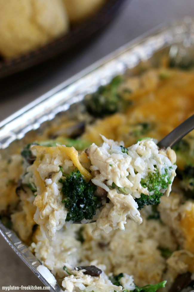 Gluten-free Chicken Rice Broccoli Casserole
