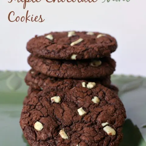 Gluten-free Triple Chocolate Mint Cookies