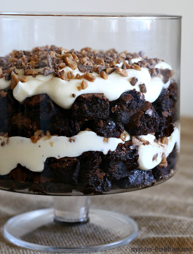 Gluten Free Brownie Pudding Toffee Trifle