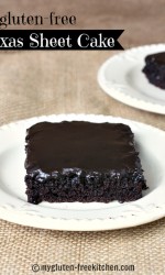 Gluten-free Texas Sheet Cake - Super rich and chocolate cake and icing that everyone loves!