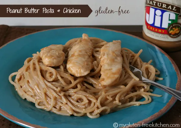 Gluten-free Peanut Butter Pasta and Chicken - This is an easy and delicious meal that you can have ready in under 30 minutes!