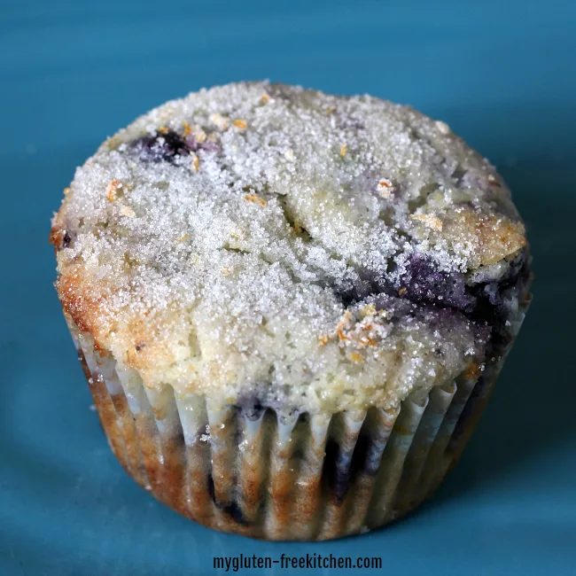 Gf blueberry muffins with lemon zest