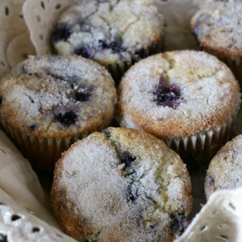 Gluten-free Blueberry Muffins with Lemon Zest