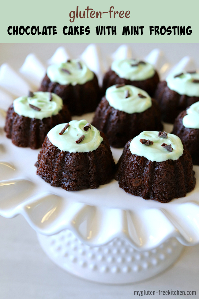Gluten-free Chocolate Cakes with Mint Frosting Recipe