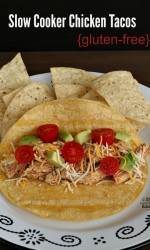 Gluten-free Slow Cooker Chicken Tacos - This is such an easy weekday dinner!