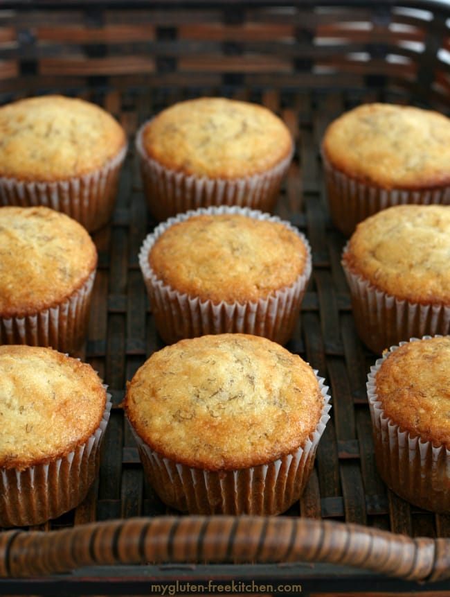 Receita de muffins de banana sem glúten