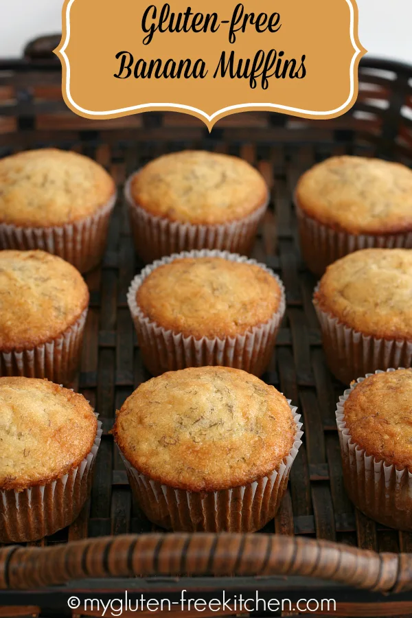 Gluten-free Banana Muffins - Easy, delicious muffins that freeze well too. 