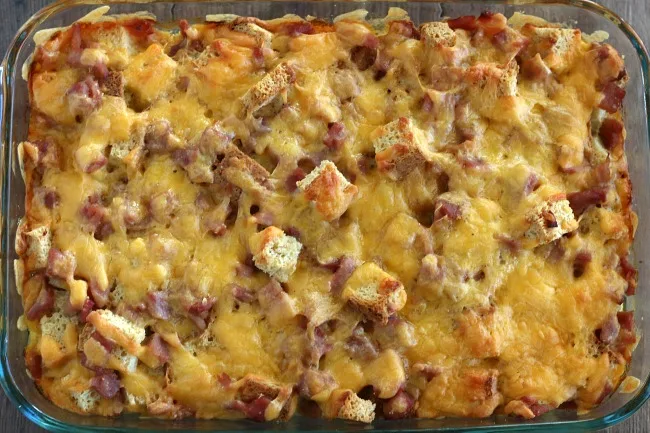 Gluten-free Breakfast Casserole after baking