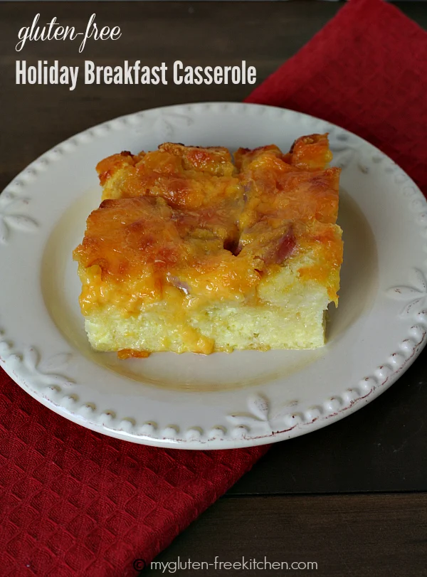 Gluten-free Overnight Holiday Breakfast Casserole - Assemble the night before, bake in the morning. Perfect for Easter/Christmas.